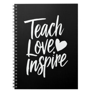Teach Kärlek Inspire Teacher's Day Gift Teacher Li Anteckningsbok