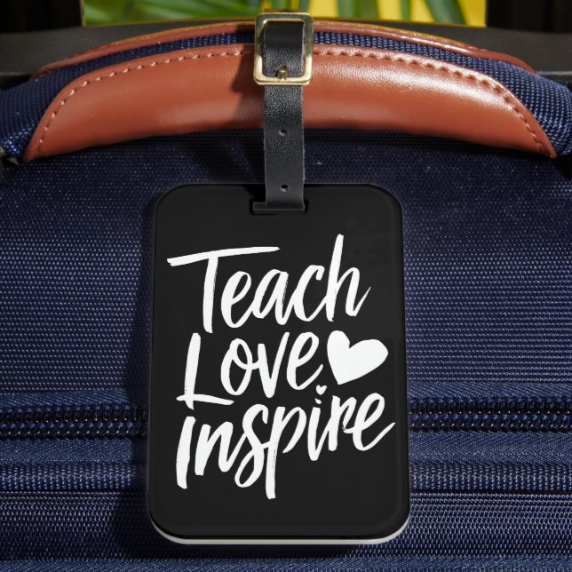 Teach Kärlek Inspire Teacher's Day Gift Teacher Li Bagagebricka (Framsida Insitu 2)