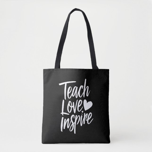 Teach Kärlek Inspire Teacher's Day Gift Teacher Li Tygkasse (Framsida)