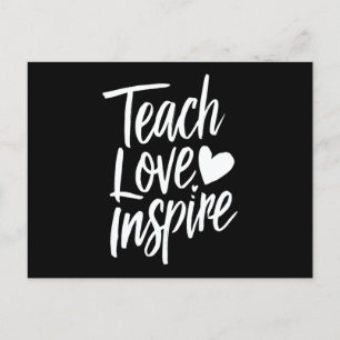 Teach Kärlek Inspire Teacher's Day Gift Teacher Li Vykort