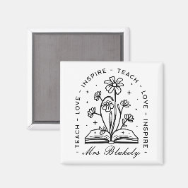 Teach kärlek inspirerar personlig lärare namn magnet