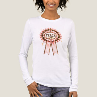 Teach Leopard Print Pink Bow Teacher T-Shirt