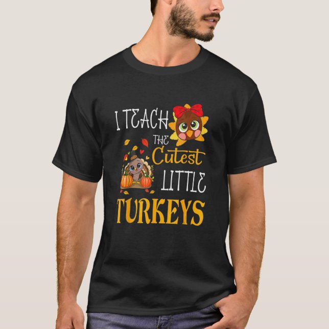 Teach, lilla kalkoner T Shirt School Tha (Framsida)