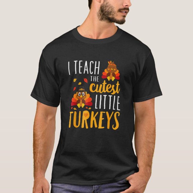 Teach, lilla kalkoner T Shirt School Tha (Framsida)