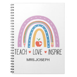 Teach Love Inspire Teacher Anteckningsbok