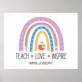 Teach Love Inspire Teacher Poster