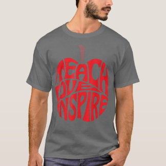 Teach Love Inspire Teacher s for Women Apple Graph T Shirt