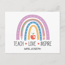 Teach Love Inspire Teacher Vykort