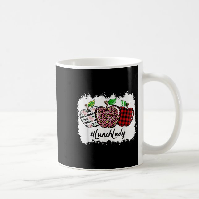 Teach Love Insre Lunch Lady Leopard Red Plain  Kaffemugg (Höger)