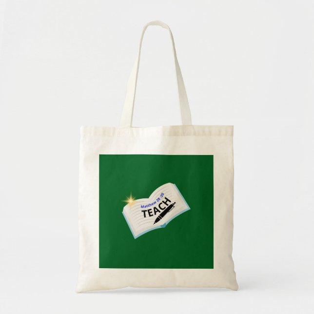Teach ( Matthew 28:20 ) ToteBag Tygkasse (Framsidan)