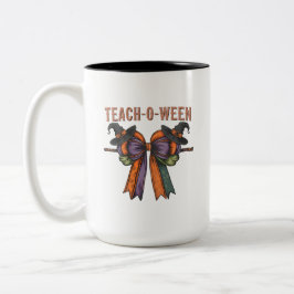 Teach-O-Ween-mugg Två-Tonad Mugg