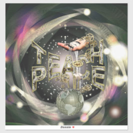 Teach Peace Big Klistermärken