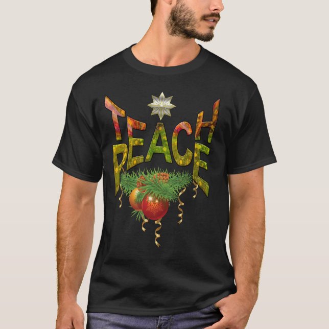 Teach Peace-design i All Times-design T Shirt (Framsida)