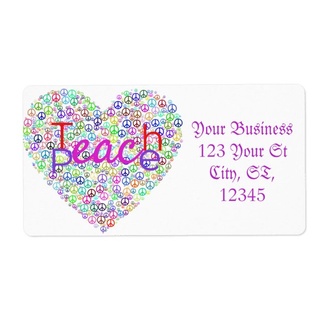 Teach Peace Heart Thunder_Cove Fraktsedel (Framsidan)