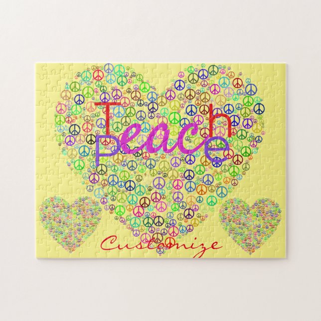 Teach Peace Heart Thunder_Cove Pussel (Horisontell)
