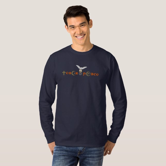 Teach Peace | MANAR LÅNGÄRMAD T Shirt (Hel framsida)