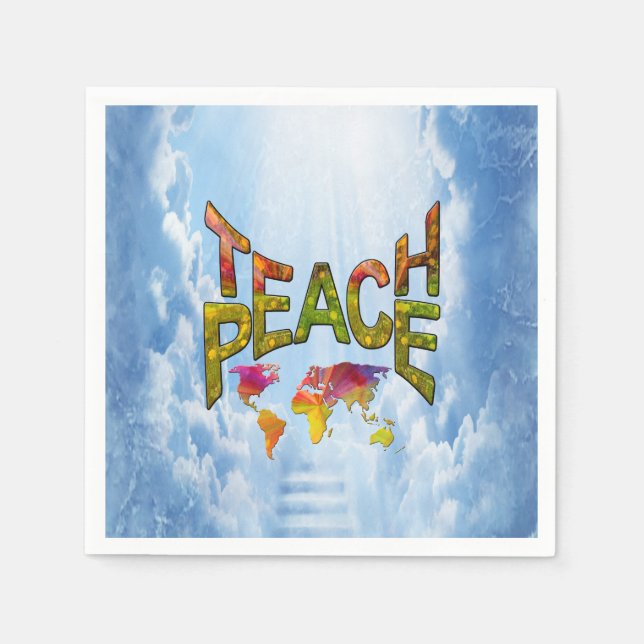 Teach Peace Pappersservett (Framsidan)