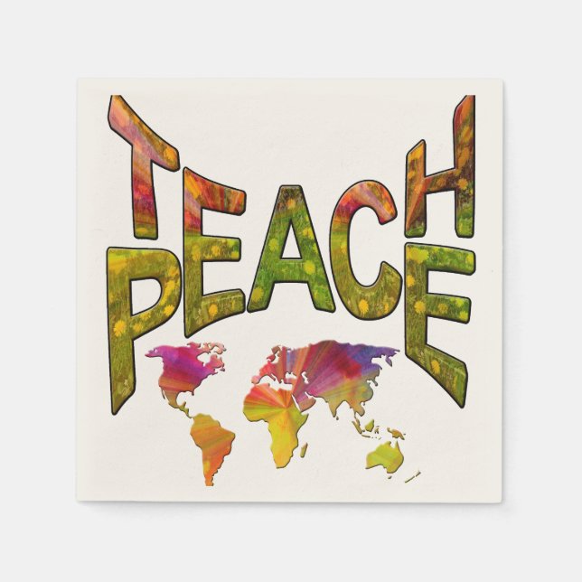 Teach Peace Pappersservett (Framsidan)