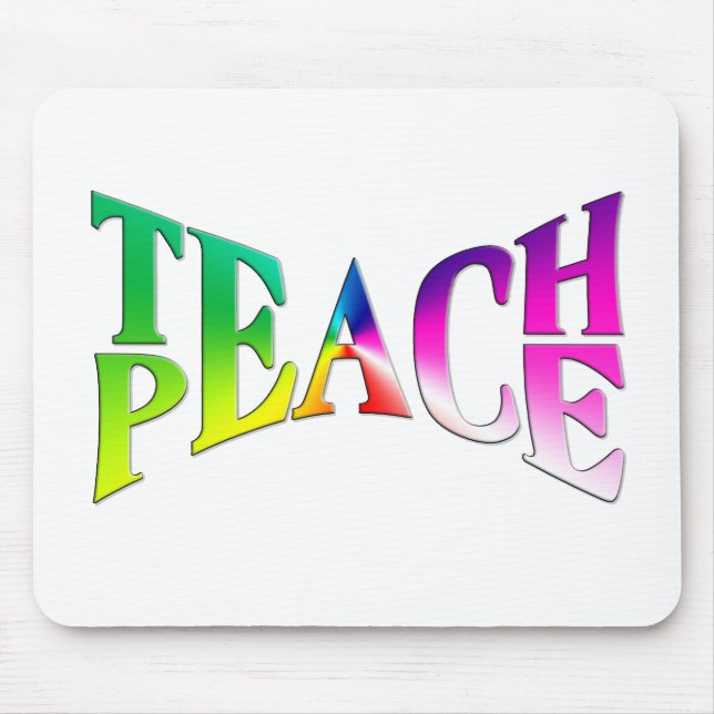 TEACH PEACE Rainbow Graphic Musmatta (Framsidan)