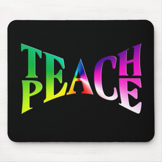 TEACH PEACE Rainbow Graphic Musmatta (Framsidan)