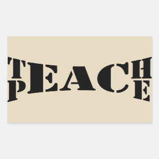 Teach Peace Sticker Rektangulärt Klistermärke
