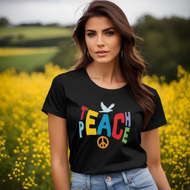 Teach Peace T-Shirt - Spread Harmony and Unity (🕊️ Wear Harmony: Teach Peace T-Shirt! 🌈)
