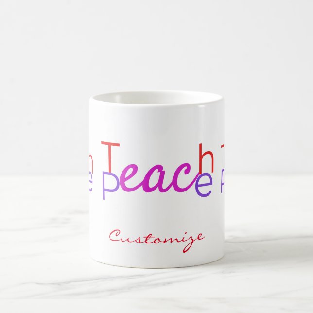 Teach Peace Thunder_Cove Kaffemugg (Center)