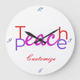 Teach Peace Thunder_Cove Stor Klocka