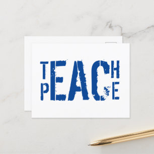 Teach Peace Vykort