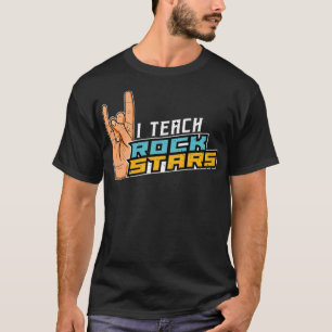 Teach Rockstjärna Rock n Roll Musik Teacher Radio T Shirt