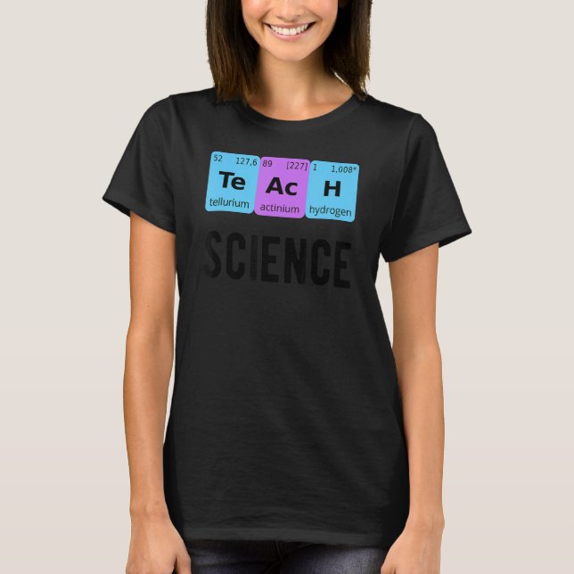 Teach Science Student Periodic Bord Kärlek Chemist T Shirt (Framsida)