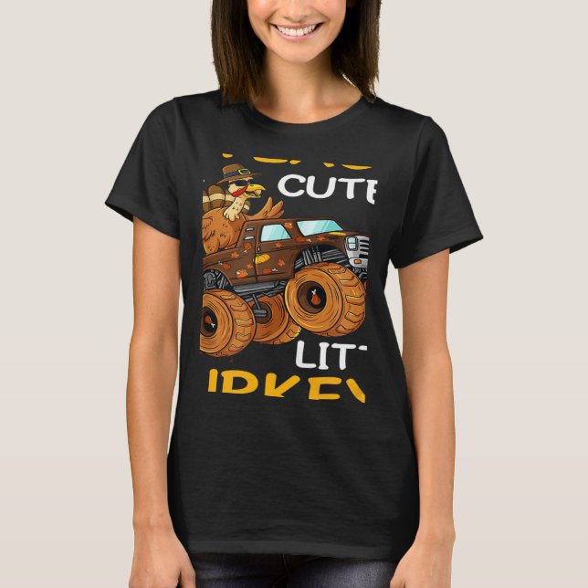 Teach The Cutest Turkey Teacher Crushing Thanksgiv T Shirt (Framsida)