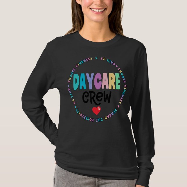 Teache för barnomsorgsförmedlare vid daghem t shirt (Framsida)