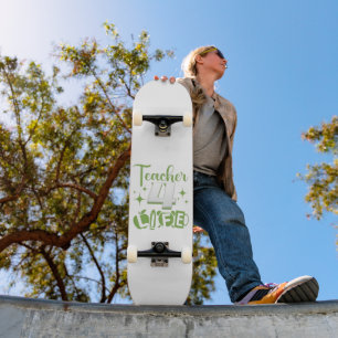 TEACHER 4 LIFE #Lärarliv Mini Skateboard Bräda 18,5 Cm