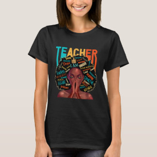 Teacher Afro Melanin Queen Pray T Shirt
