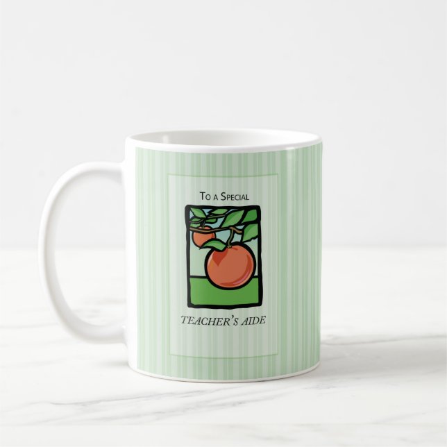 Teacher Aide Tack Gift Mugg, Apple Kaffemugg (Vänster)