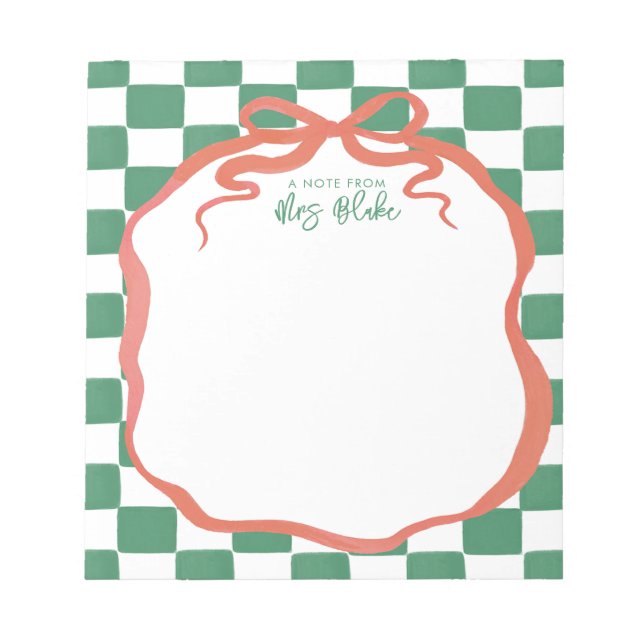 Teacher Appreciation Bold Color Border Anteckningsblock (Framsida)