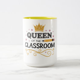 Teacher Appreciation Gift – Queen of the Classroom Två-Tonad Mugg