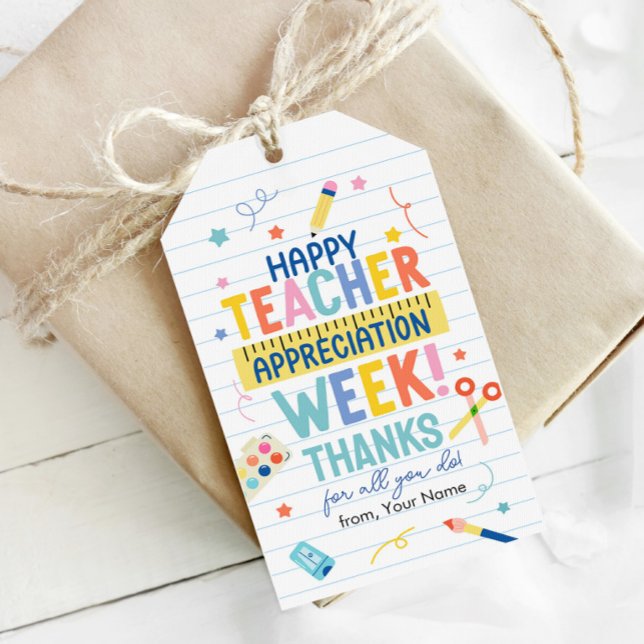 Teacher Appreciation Gift Tag Presentetikett (Skapare uppladdad)