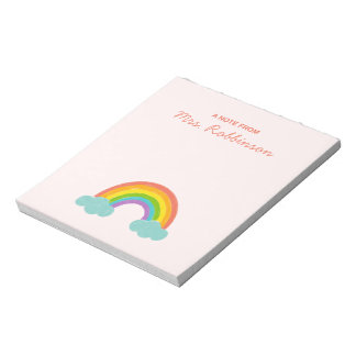 Teacher Appreciation Rainbow Notepad Anteckningsblock