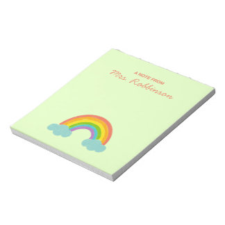 Teacher Appreciation Rainbow Notepad Anteckningsblock