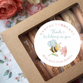 Teacher Appreciation Thank You Bee Cute Runt Klistermärke