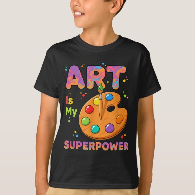 Teacher - Art Is My Superwer Art Teacher Drawing P T Shirt (Framsida)