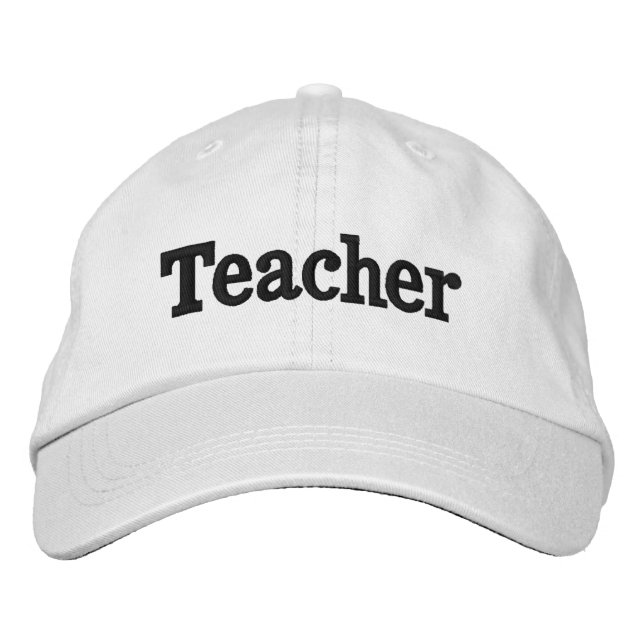 teacher baseball cap job title  broderad keps (Framsida)
