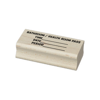 TEACHER BATHROOM PASS FRIMÄRKE STÄMPEL