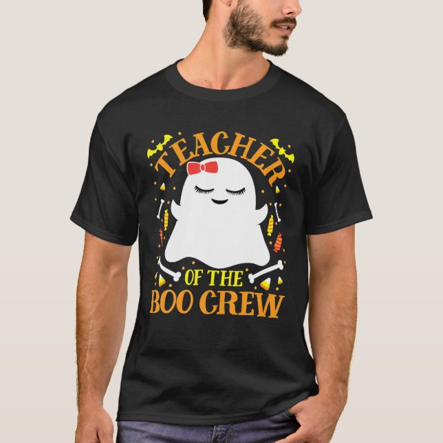 Teacher Boo Crew Matching Ghost Group Cute Womens T Shirt (Framsida)