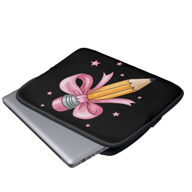 Teacher Bow Pencil Teaching Life Appreciation Gift Laptop Fodral (Framre botten)