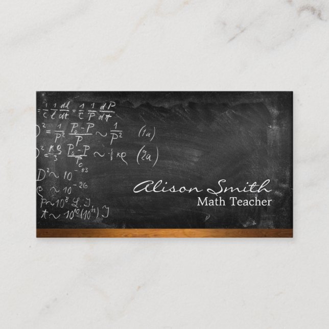 Teacher Business card Visitkort (Framsida)