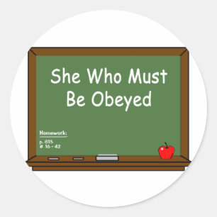 Teacher Chalkboard Sticker Runt Klistermärke