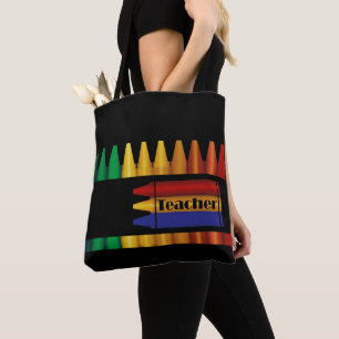 Teacher Crayon Design Tygkasse